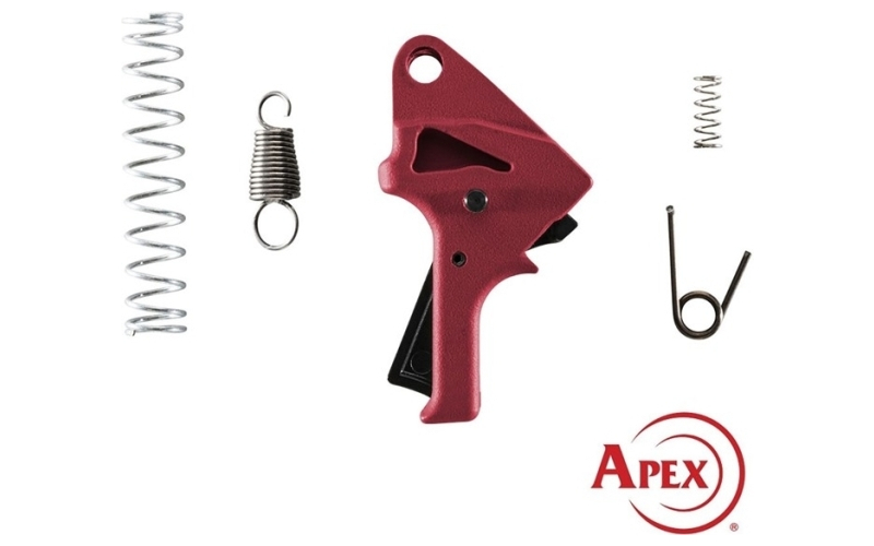 Apex Tactical Specialties S&w sdve flat faced action enhancement kit red