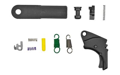 Apex Tactical Specialties Forward Set Sear & Trigger Kit for M&P M2.0, Black Aluminum, Includes Curved Forward Set Trigger, Sear Actuator, Machined Sear, Heavy Duty Sear Spring, Duty/Carry Sear Spring, Heavy Duty Trigger Return Spring, Duty/Carry Trigger Return Spring, Ultimate Striker Block Kit, and Slave Pin 100-167
