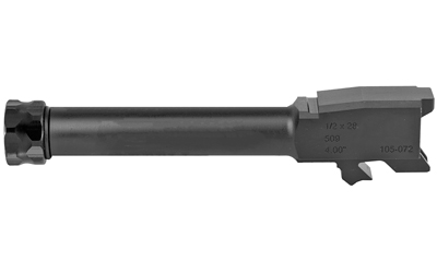 Apex Tactical Specialties Drop-In Threaded Barrel for FN 509, For Pistols with 4.00" Factory Barrel, 1/2-28 Threads, Stainless Steel, Black Melonite, Includes Thread Protector 105-072