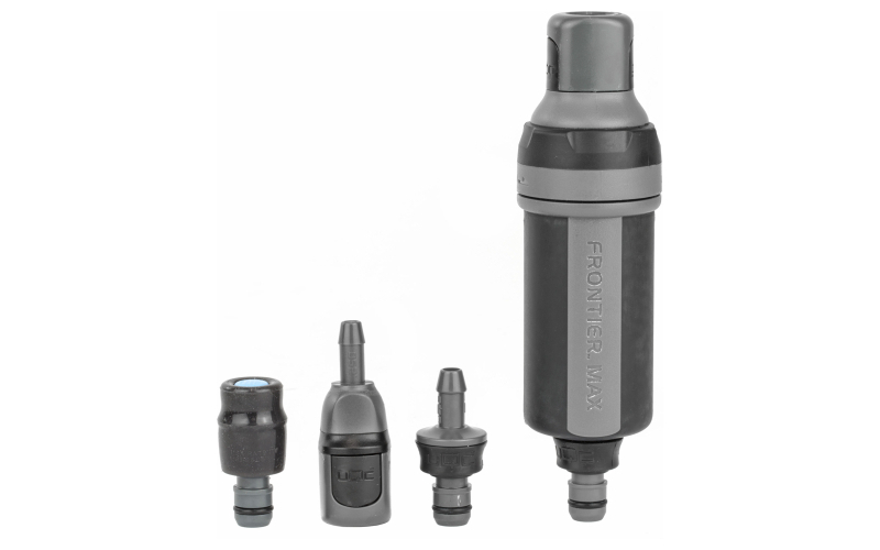 Aquamira Frontier Max, Filtration System, Includes Backcountry Plus Filter, Black and Gray 67016
