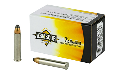 Armscor 22WMR, 40 Grain, Jacketed Hollow Point, 50 Round Box FAC22M-1N
