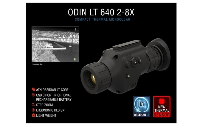 ATN Odin lt 640 2-8x25mm compact thermal viewer black