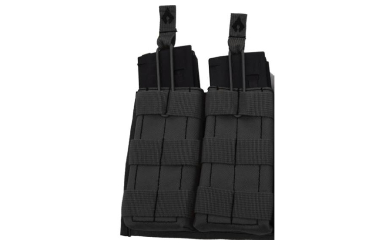 Open top double mag pouch black