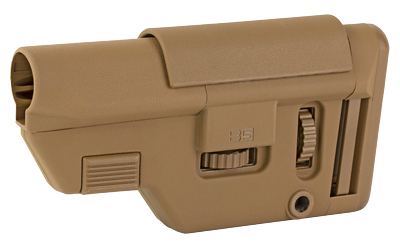 B5 Systems Collapsible Precision Stock, Coyote Brown, Medium Length Cheek Riser CPS-1306