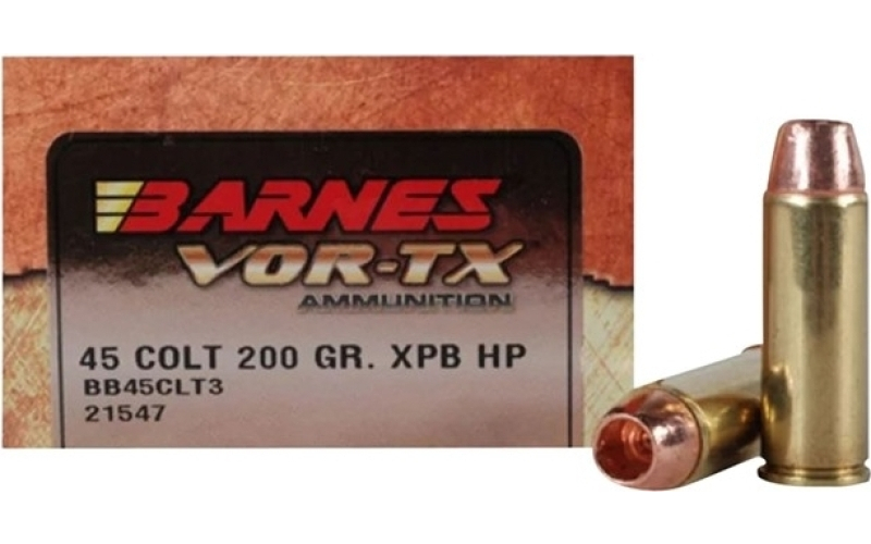 Barnes 45 colt 200gr xpb hollow point 20/box