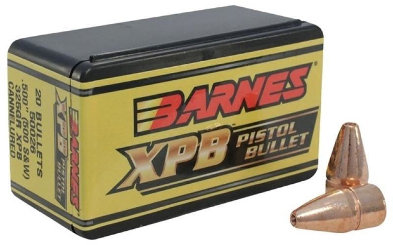Barnes 500 s&w (0.500'') 325gr flat base 20/box