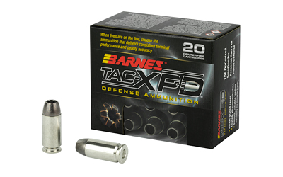 Barnes TAC-XPD, 40S&W, 140 Grain, TAC-XP, Hollow Point, Lead Free, 20 Round Box, California Certified Nonlead Ammunition 21554
