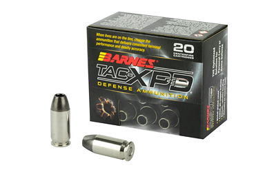 Barnes TAC-XPD, 45ACP+P, 185 Grain, TAC-XP, Hollow Point, Lead Free, 20 Round Box, California Certified Nonlead Ammunition 21555