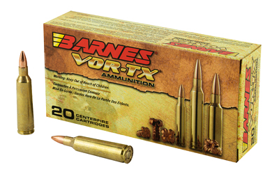 Barnes VOR-TX, 22-250, 50 Grain, Triple Shock X, Lead Free, 20 Round Box, California Certified Nonlead Ammunition 22008
