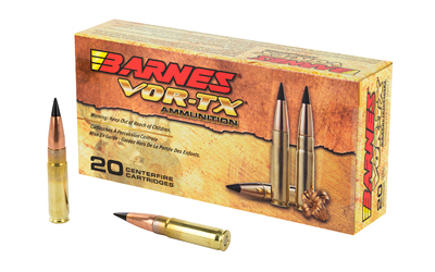 Barnes VOR-TX, 300AAC Blackout, 110 Grain, Tipped Triple Shock X, Flat Base, Lead Free, 20 Round Box, California Certified Nonlead Ammunition 21548