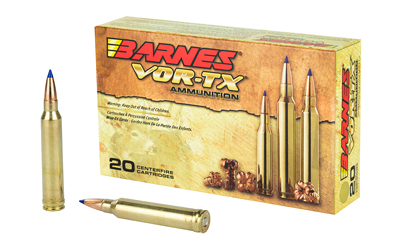Barnes VOR-TX, 300WIN, 165 Grain, Tipped Triple Shock X, Boat Tail, Lead Free, 20 Round Box, California Certified Nonlead Ammunition 21537