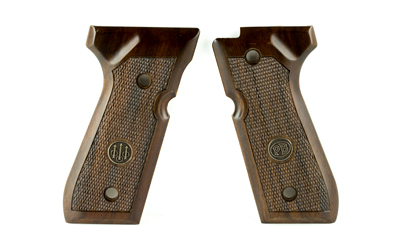 Beretta 92/96 Series Standard Wood Grips With Medallion, Walnut, Fits Beretta 96, 92FS, 92A1, M9, M9A1, Brigadier,  Centurion, Elite Pistols JG92FSW