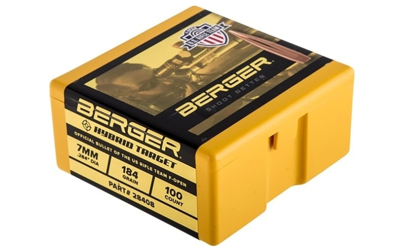 Berger Bullets 7mm (0.284'') 184gr hybrid target 500/box