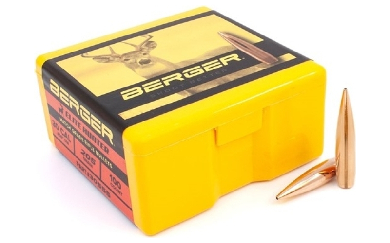 Berger Bullets 30 caliber (0.308'') 205gr elite hunter 100/box