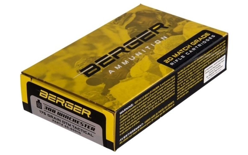 Berger Bullets 308 winchester 175gr otm 20/box
