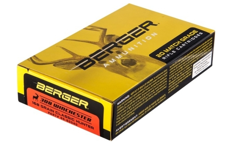 Berger Bullets 308 winchester 168gr hybrid boat tail 20/box