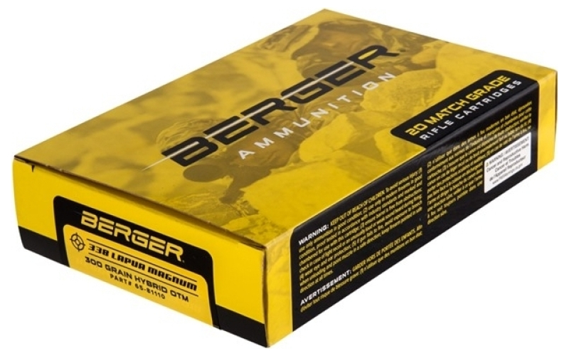 Berger Bullets 338 lapua magnum 300gr hybrid otm 20/box