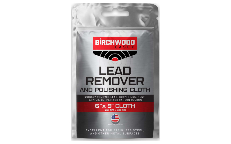 Birchwood Casey Polishing Cloth, 6" x 9", Lead Remover BC-31002