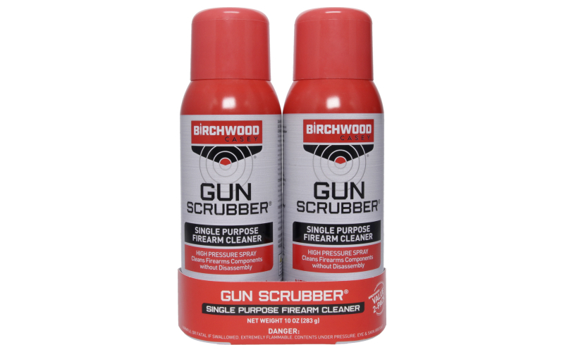 Birchwood Casey Gun Scrubber, Synthetic Safe Cleaner, 2 Pack, Aerosol Can, 10oz, 3 Packs of 2 BC-33304