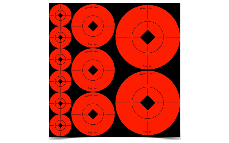 Birchwood Casey Target Spots Assortment, Round, 60-1" Targets, 30-2" Targets, 10-3" Targets BC-33928
