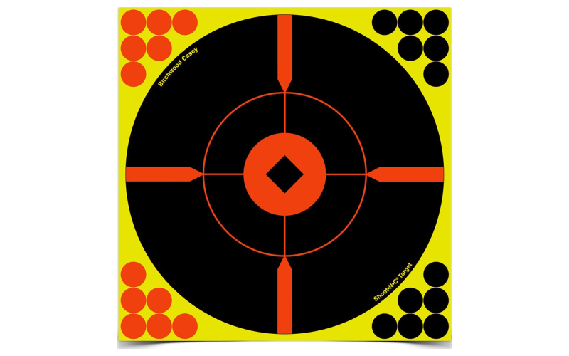 Birchwood Casey Shoot-N-C Target, Round, Crosshair Bullseye, 12",5 Targets BC-34015