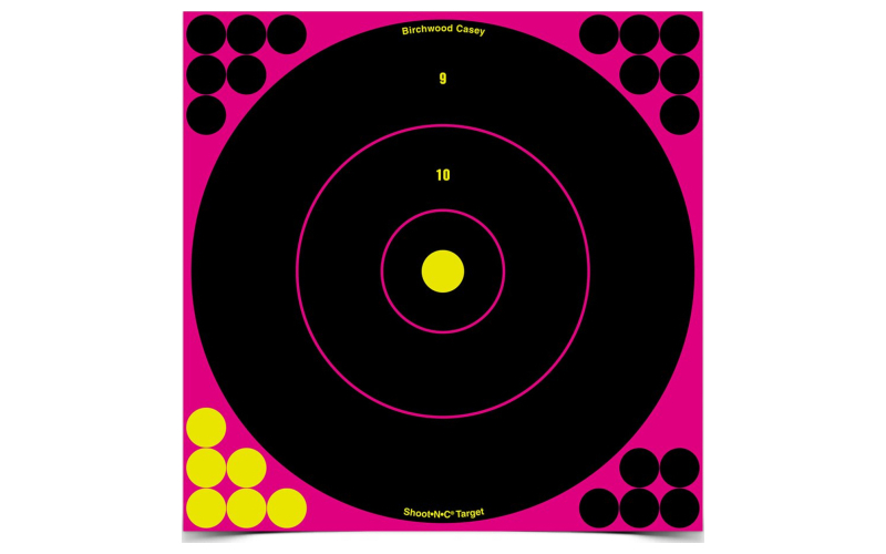 Birchwood Casey Shoot-N-C Target, Round Bullseye, 12", 5 Targets BC-34027
