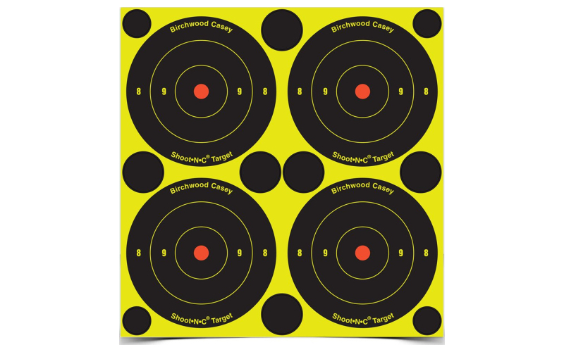 Birchwood Casey Shoot-N-C Target, Round Bullseye, 3", 48 Targets BC-34315