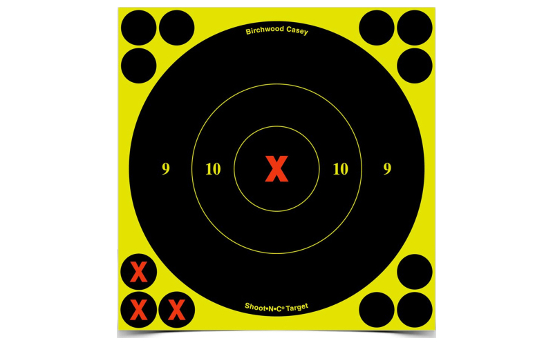 Birchwood Casey Shoot-N-C Target, Round X-Bullseye, 6", 60 Targets BC-34560