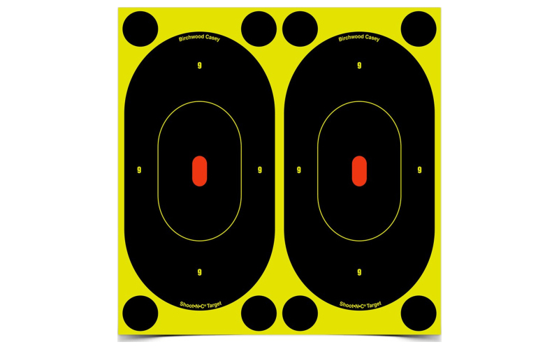Birchwood Casey Shoot-N-C Target, Oval Silhouette, 7", 12 Targets BC-34710