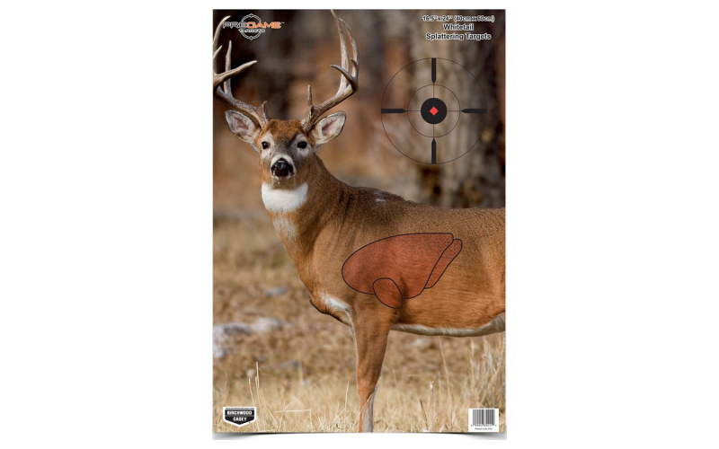 Birchwood Casey Pregame Target, Target With Visible Vitals, Deer,16.5x24, 3 Targets BC-35401