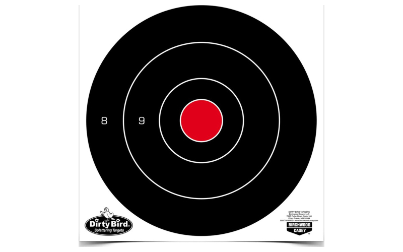 Birchwood Casey Dirty Bird Target, Bullseye, 8", 25 Targets BC-35825