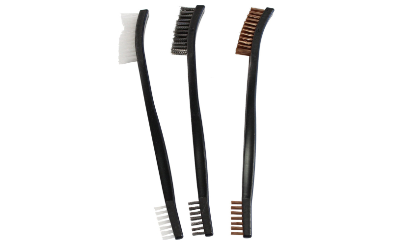 Birchwood Casey Utility Brushes, 3-Pack, Bronze, Nylon, and Stainless BC-41104