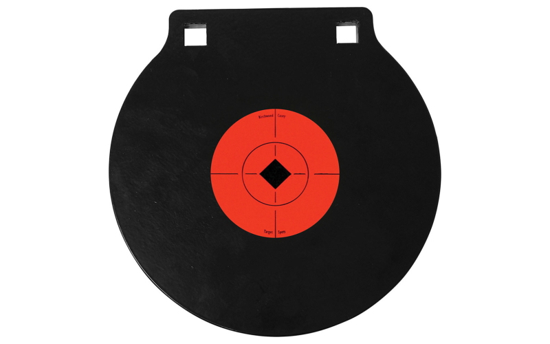 Birchwood Casey World of Targets, 10"Gong Two Hole Target, 3/8", AR500, Includes 3" Target Spot, Steel BC-47615