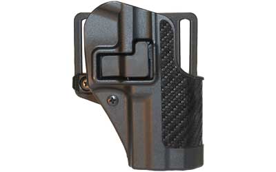BLACKHAWK CQC SERPA Holster With Belt and Paddle Attachment, Fits Ruger SR9, Right Hand, Carbon Fiber, Black 410041BK-R