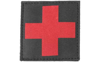 BH RED/BLACK CROSS ID PATCH BLK