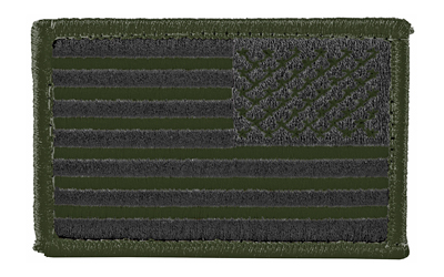 BLACKHAWK American Flag Patch, 2"X3", Reversed, OD and Black 90SAFV-R