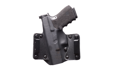 BlackPoint Tactical Leather Wing OWB Holster, Fits Sig P365, Right Hand, Black Kydex & Leather, with 1.75" Belt Loops, 15 Degree Cant 105928
