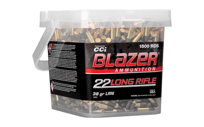 Blazer Ammunition Blazer, 22LR, 38 Grain, Lead Round Nose, 1500 Round Bucket 10025