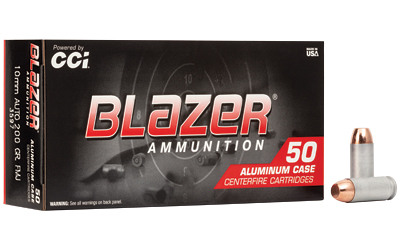 Blazer Ammunition Blazer, 10MM, 200 Grain, Full Metal Jacket, 50 Round Box 3597