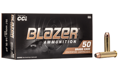 Blazer Ammunition Blazer Brass, 357MAG, 158 Grain, Jacketed Hollow Point, 50 Round Box 5207