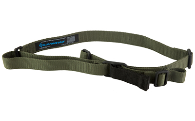 Blue Force Gear Molded Acetal Adjuster, No Quick Release Attached with TriGlide instead of Loop Lock, Sling, Green, 2-Point Combat Sling, Matte VCAS-125-OA-RG