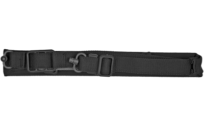 Blue Force Gear Vickers 221 Sling, Padded, 2-To-1 Point Sling, Black, Push Button Swivel, Molded Acetal Adjuster VCAS-2TO1-PB-200-AA-BK