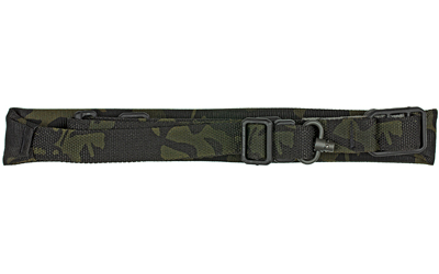 Blue Force Gear Vickers 221 Sling, Padded, 2-To-1 Point Sling, Multicam Black, RED Swivel, Molded Acetal Adjuster VCAS-2TO1-RED-200-MB