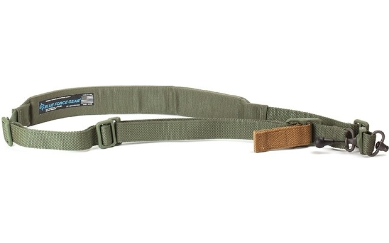 Blue Force Gear Vickers padded 2-to-1 red swivel sling od green