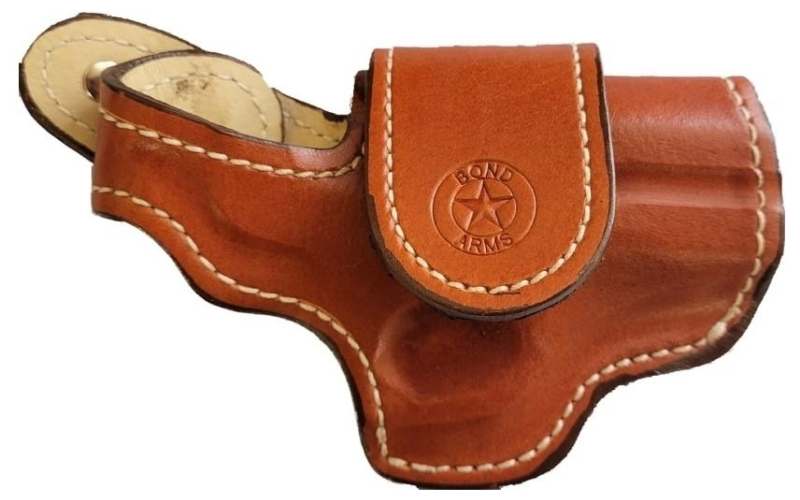 Bond arms leather driving holster rh 3.5" barrel tan with white stitching