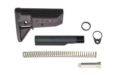 Bravo Company BCMGUNFIGHTER Mod 0 Stock Kit, SOPMOD (Widebody), Receiver Extension, Quick Detach End Plate, Lock Nut Action Spring, Carbine Buffer, Black BCM-GFSK-MOD0-SPMD-BLK