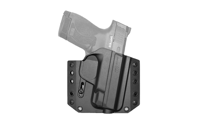 Bravo Concealment BCA, OWB Concealment Holster, 1.5" Belt Loops, Fits S&W M&P Shield 9/40, Right Hand, Black, Polymer BC10-1012