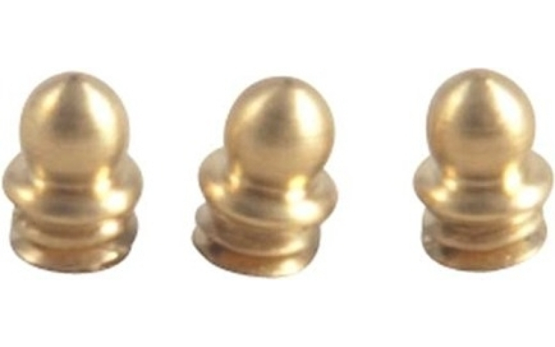 Bradley Gunsight Brass skirted bead, 1/8'' 5-40 tpi, gold, 3-pak