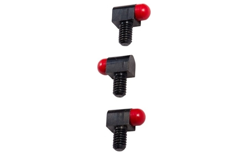 Bradley Gunsight Std bead, 1/8'' 3-56 tpi, 5/32'' shank, red, 3-pak