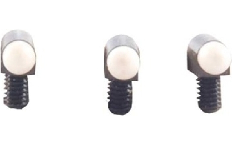Bradley Gunsight Std bead, 1/8'' 3-56 tpi, 5/32'' shank, white, 3-pak